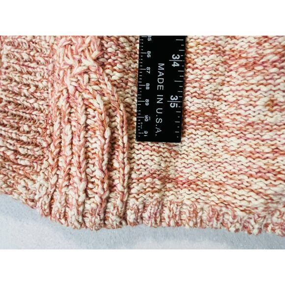 NWT Thistle & Lavender Pink White Long Cardigan Vest Cottage Cabin Cozy Large - Picture 6 of 6